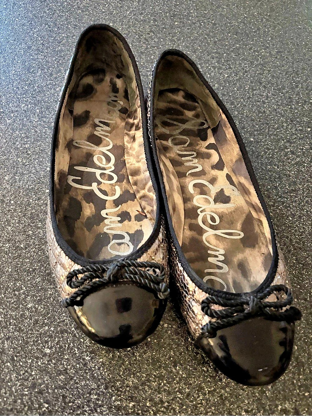 Sam Edelman Calypso Quilted Ballet Flat Flats Brown & Black